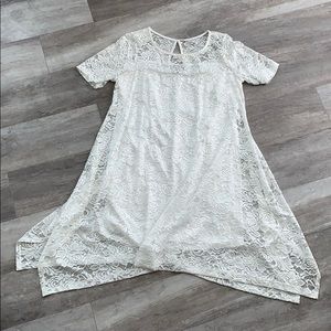 ROZ & ALI white lace dress size 1X
